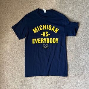Jerzees Michigan vs Everyone Navy T Shirt Size S